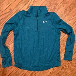 Nike Women's Teal Quarter-Zip Running Pullover